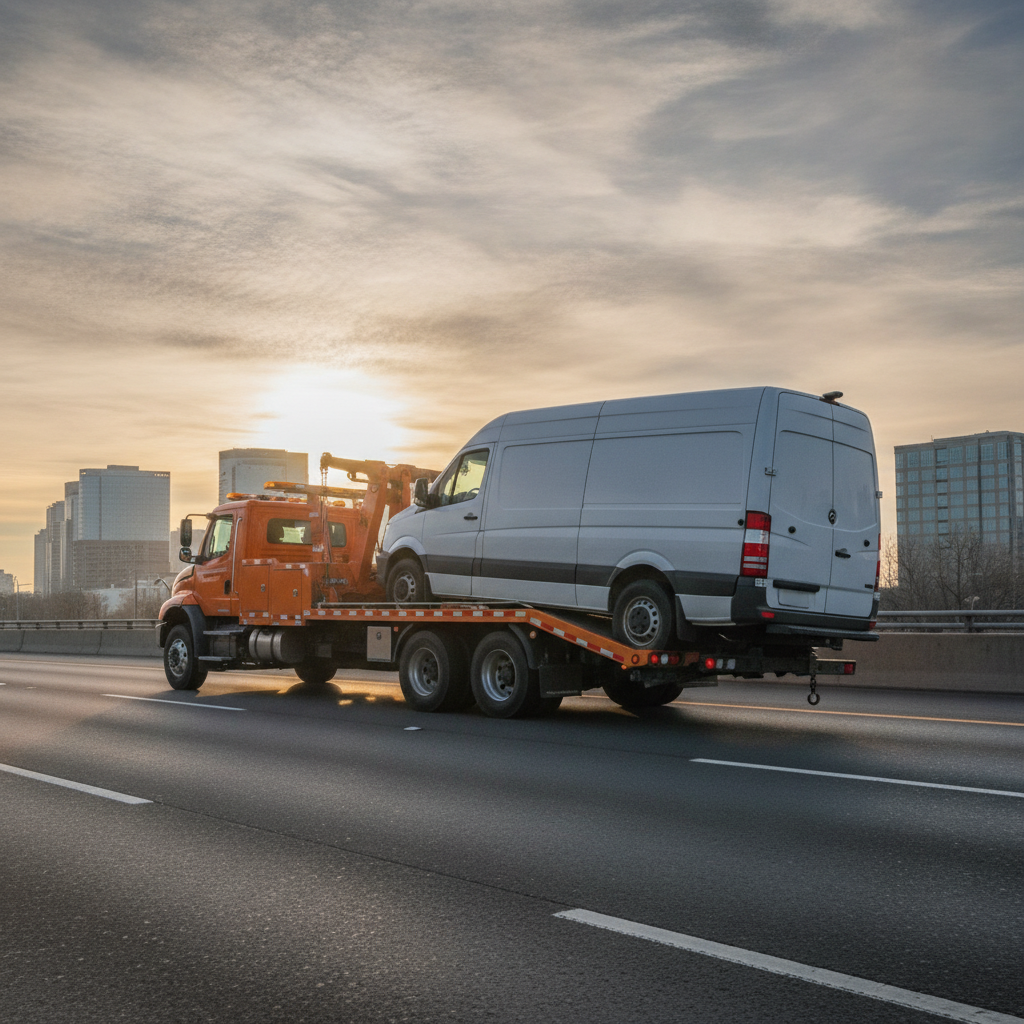 Van Towing - no face and no text