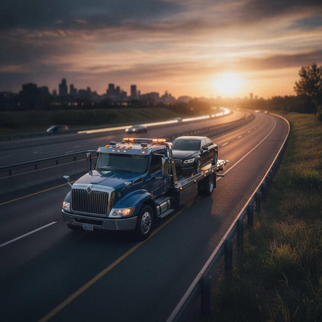 Flatbed Towing - no face and no text