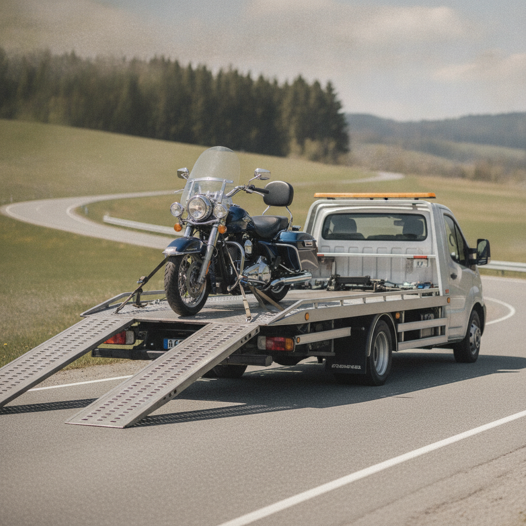 Motorcycle Towing - no face and no text